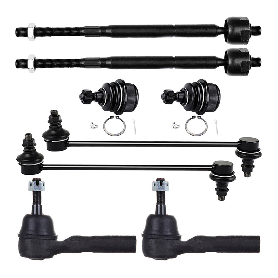 Front Lower Ball Joints Steering Sway Bar Tie Rod End For 11-14 Chrysler 200 07-10 Chrysler Sebring
