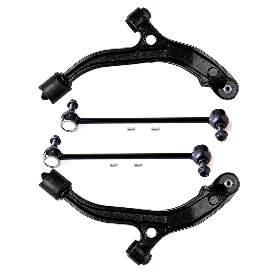 4pcs For 2001 2002 Chrysler Voyager New Front Lower Control Arms Sway Bars Kit