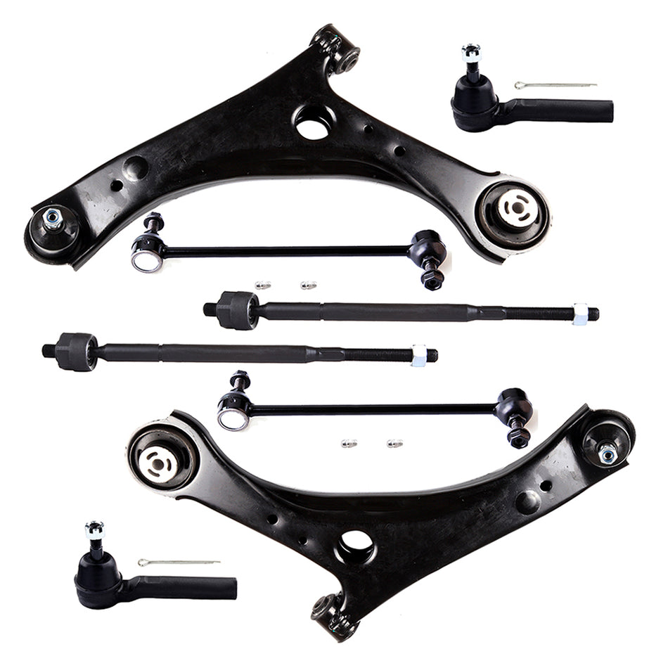 Front Sway Bar Tie Rod End Kit For 08-16 Chrysler Town & Country 08-17 Dodge Grand Caravan 8Pcs