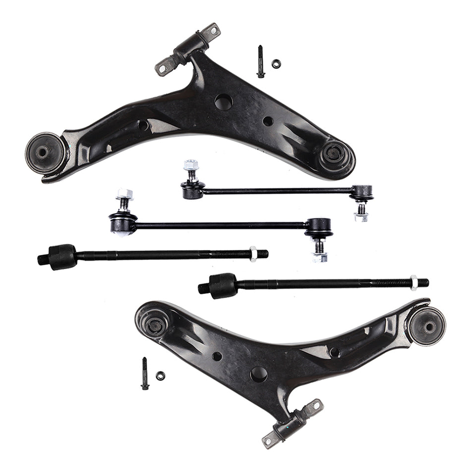 For 2001-2006 Hyundai Santa Fe 6x Front Lower Control Arms Tie Rods Sway Bars