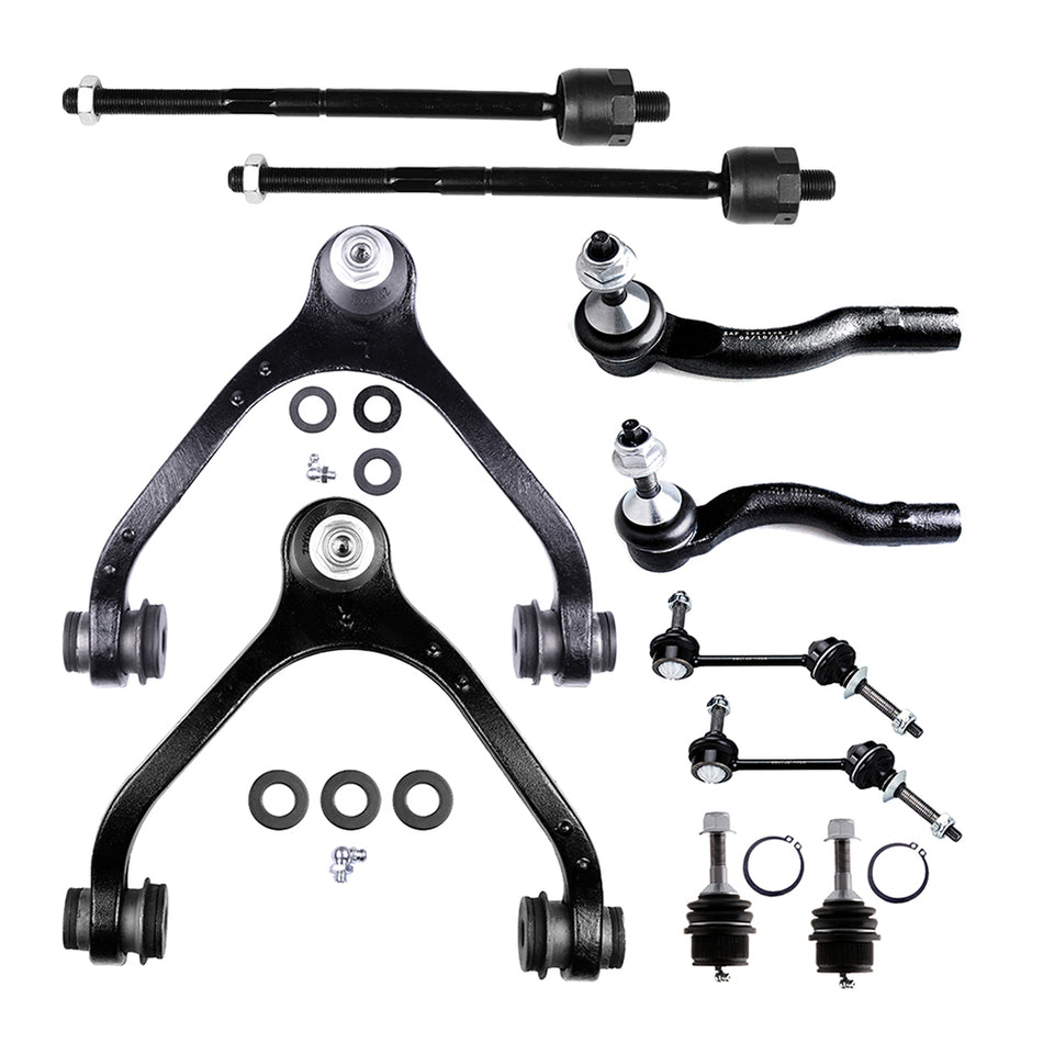 10pcs Front Sway Bar End Control Arms Tie Rods For 2003-2011 Ford Crown Victoria