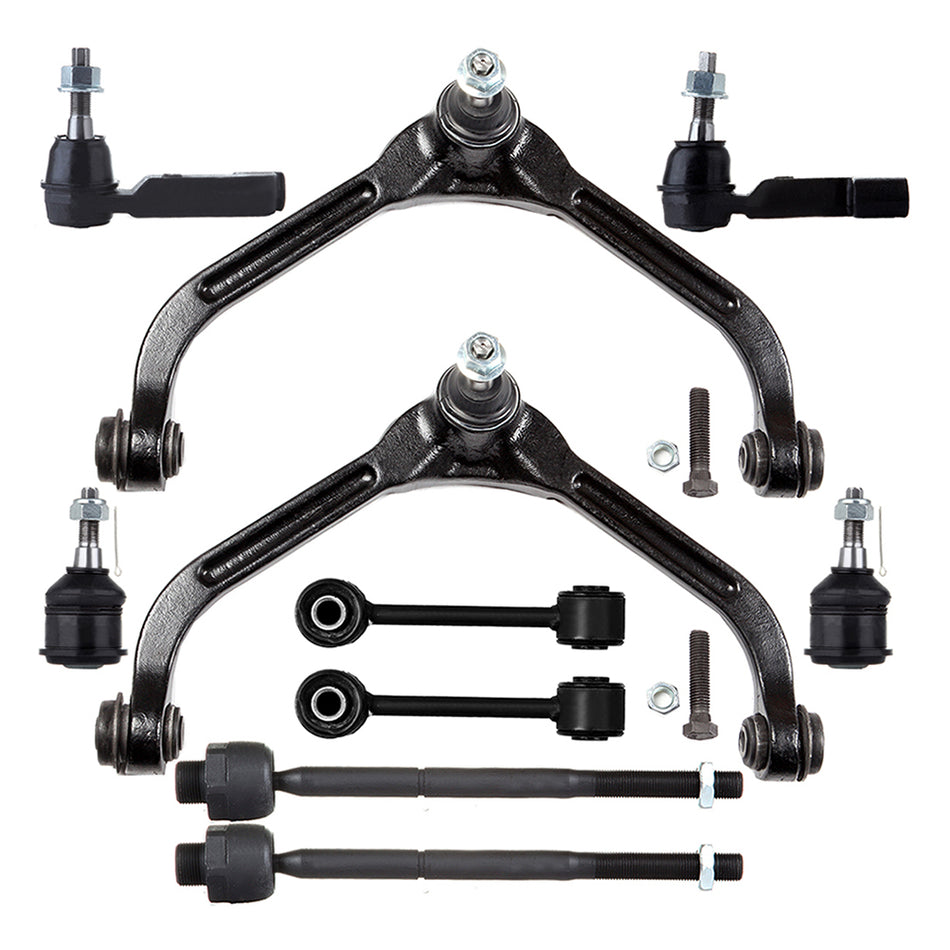 2002-2004 Jeep Liberty Front Control Arms Tie Rods Ball Joints Suspension 10Pcs