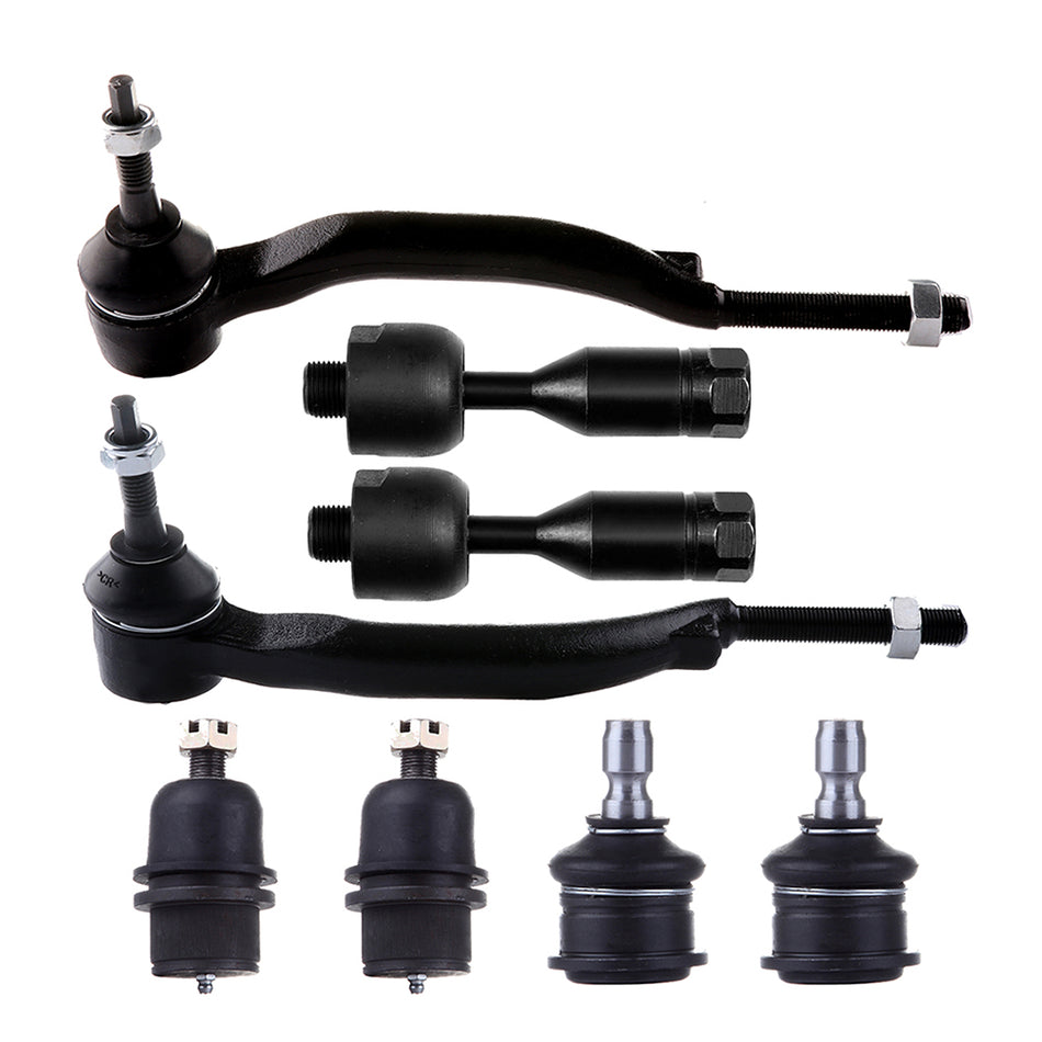 Front Ball Joints Tie Rod End For 2002 GMC Envoy Chevrolet Trailblazer 8Pcs