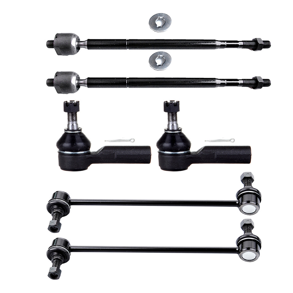 Front Steering Sway Bar Inner Outer Tie Rod End Suspension Kit For 03-08 Matrix