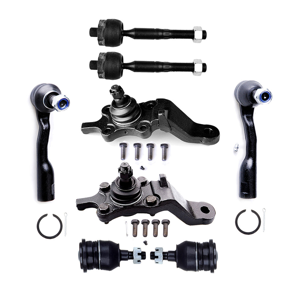 8pcs Front Ball Joints Tie Rods Suspension For 2000 2001 2002 Toyota Tundra 2WD
