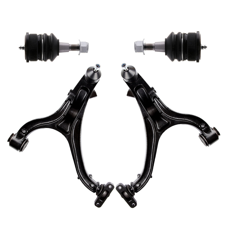 Fits Jeep Grand Cherokee 4x4 2WD 4PCS Front Upper Ball Joints Lower Control Arms