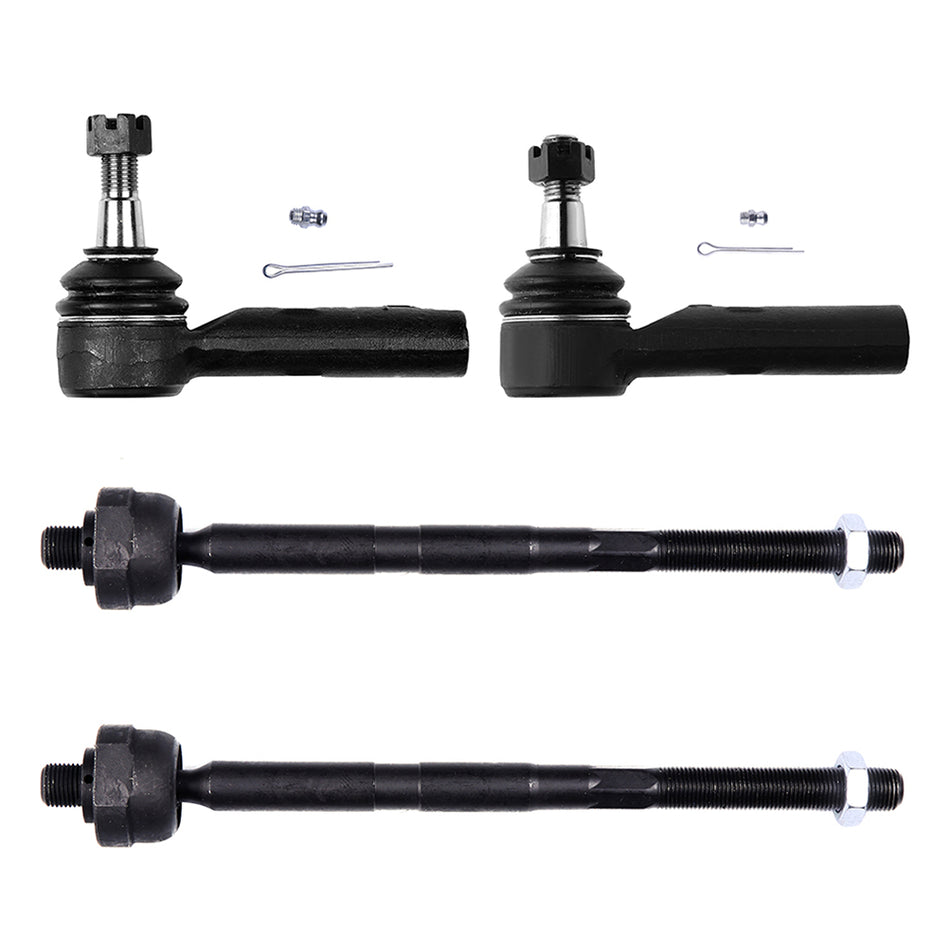 2005-2010 For Jeep Grand Cherokee 4pcs Front Inner & Outer Tie Rod Links Kit