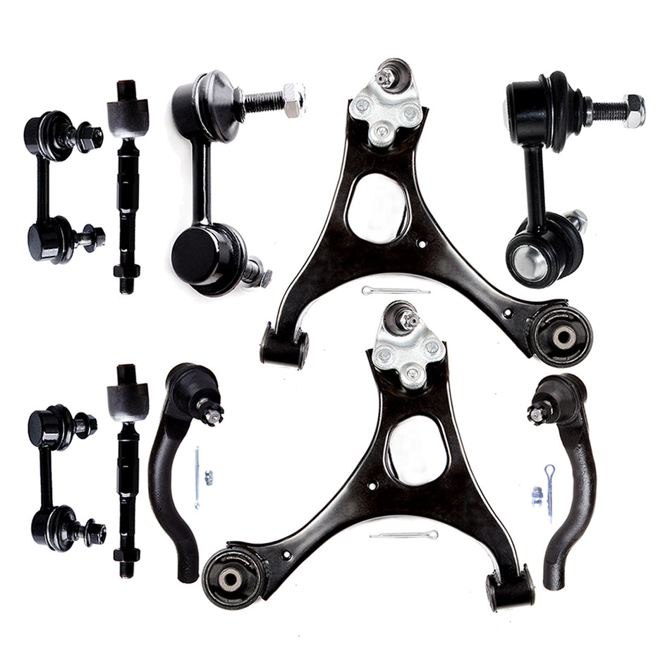 10pcs Rear Sway Bars Lower Control Arms Tie Rods Kit For 2006-2011 Honda Civic