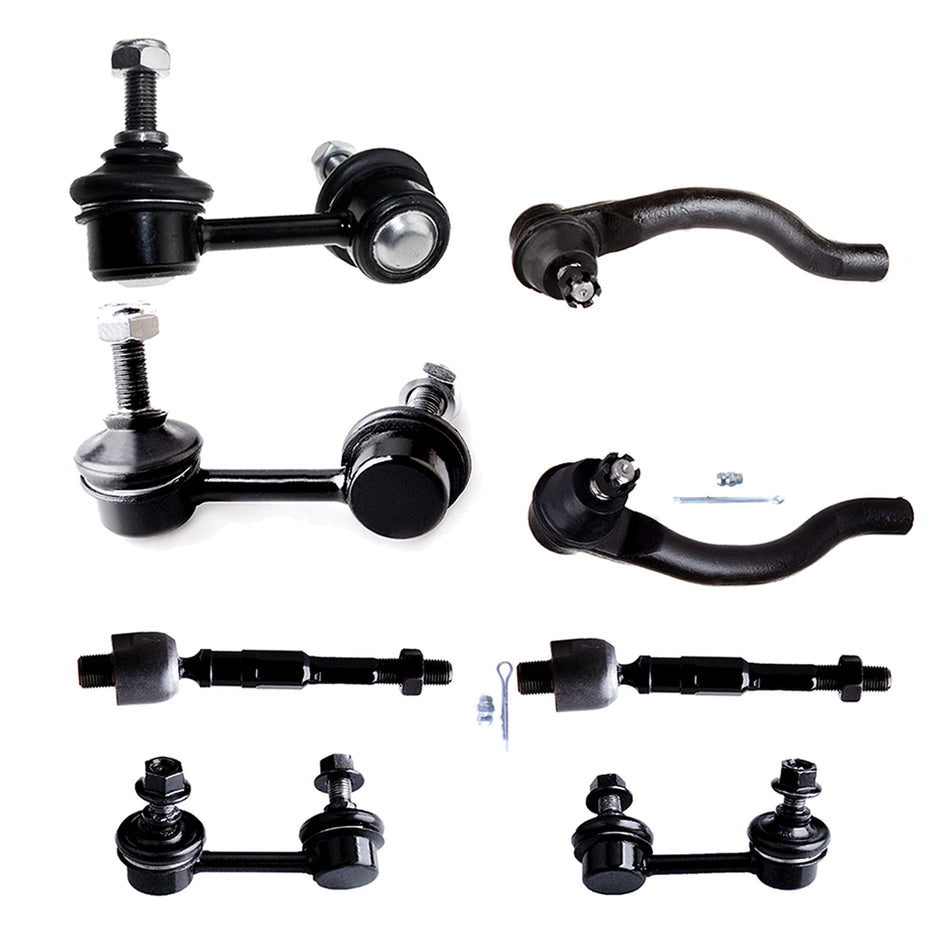 2006-2011 For Honda Civic 8PCS Front & Rear Sway Bar Links Inner Outer Tie Rods