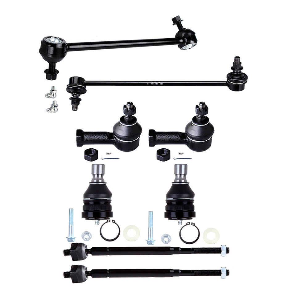 Front Ball Joints Tie Rods Sway Bars Kit 8Pcs Fits 01-05 Chrysler Sebring Dodge Stratus
