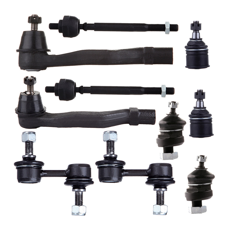 10pcs Ball Joints Tie Rod End Links For 1997-2001 Honda CRV Front Suspension Kit