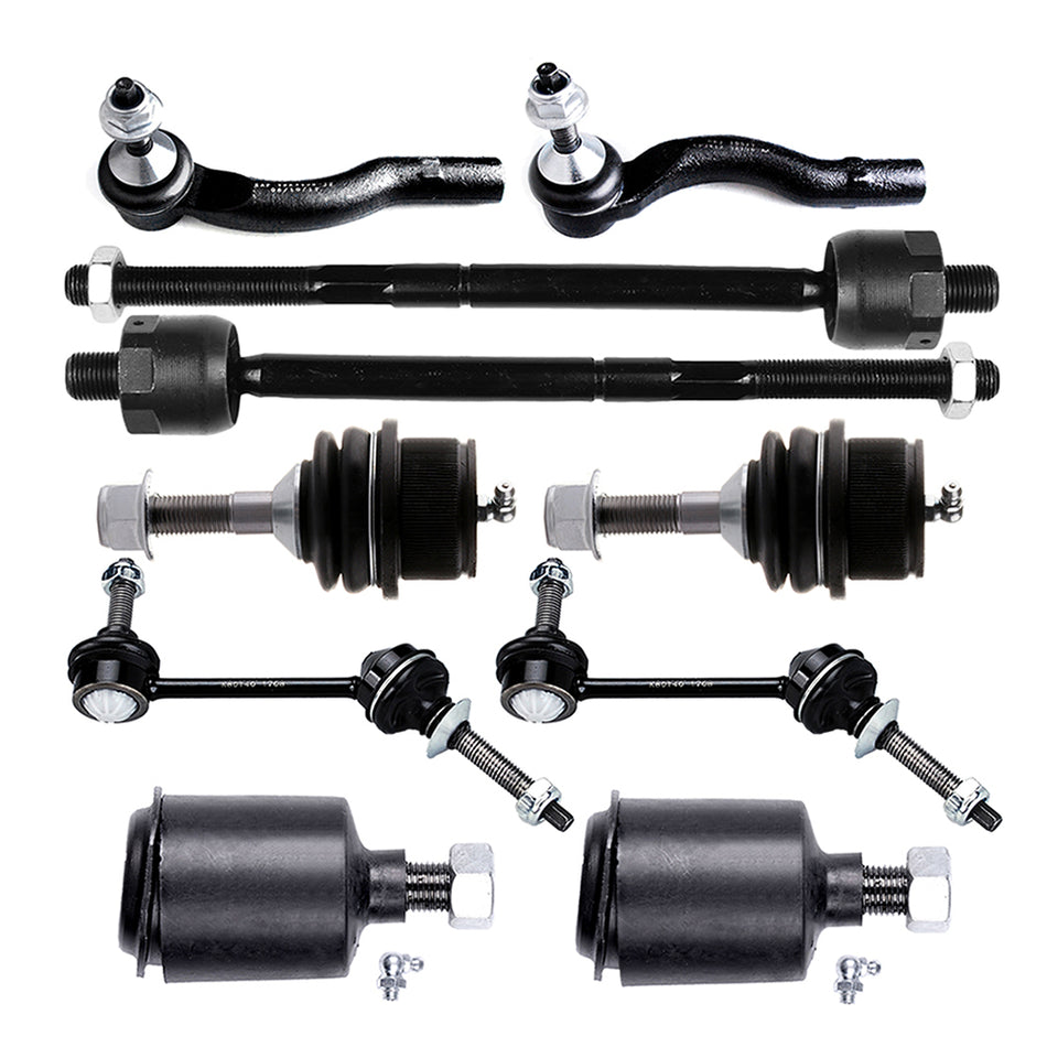 10x Front Sway Bars Ball Joints Tie Rods Kit Fits 2003-2005 Lincoln Town Car