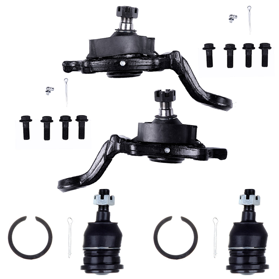4pcs For Toyota Sequoia & Tundra Front Upper & Lower Ball Joints Suspension Kit