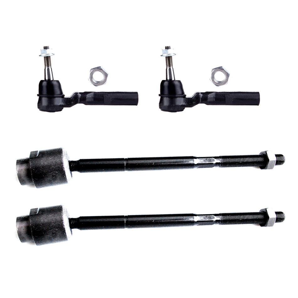 Front Inner Outer Tie Rod Links For 04-12 Chevrolet Malibu 05-10 Pontiac G6