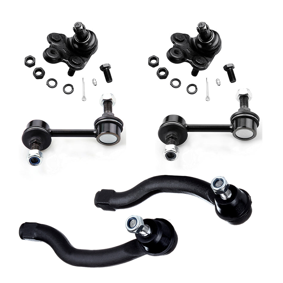 6PCS Front Ball Joints Tie Rods Sway bar Links Kit Fits Acura & Honda Accord