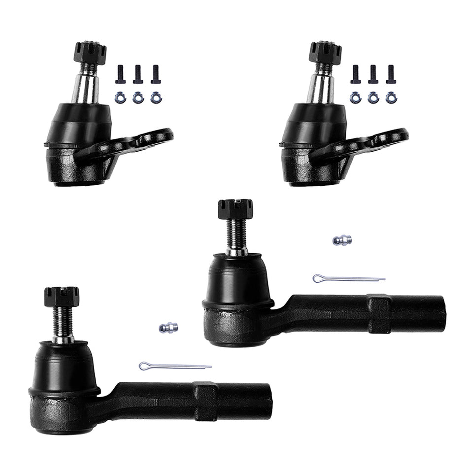 Front Ball Joints Tie Rod End Kit For 08-17 Buick Enclave 07-16 GMC Acadia 4Pcs