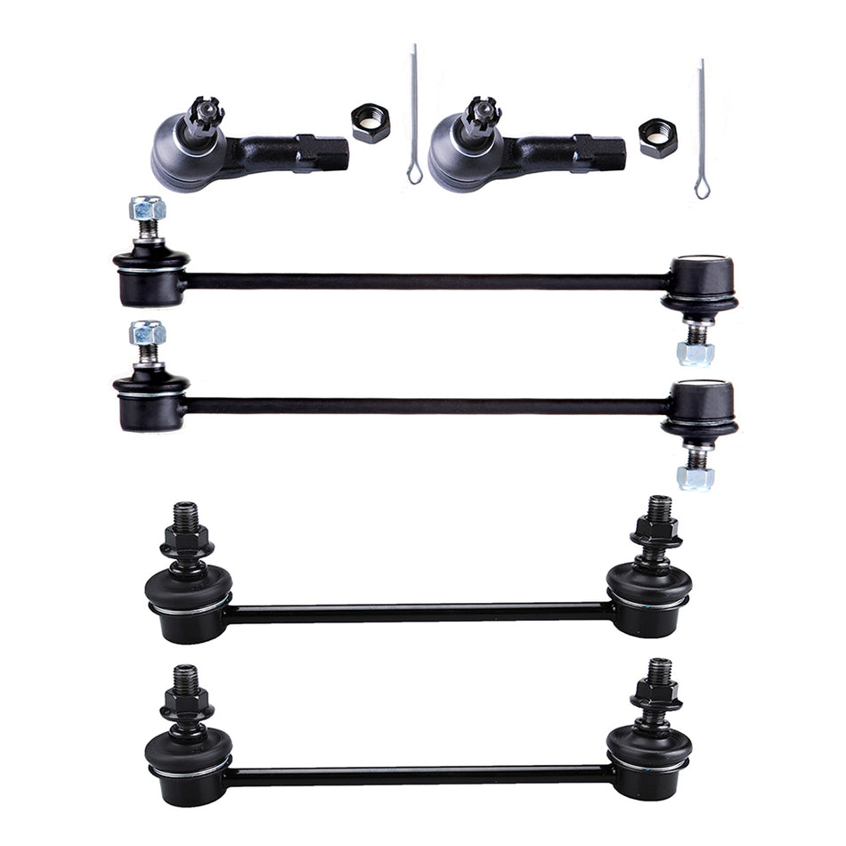6pcs For 2001 2002 2003 Mazda Protege 5 Front Rear New Sway Bars Outer Tie Rods