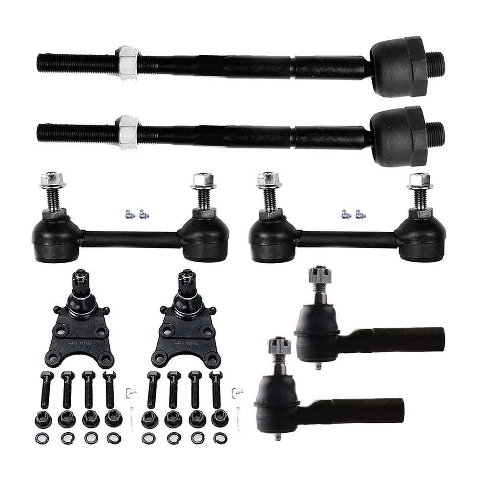 Front Lower Ball Joints Steering Sway Bar Tie Rod End For 2004-2006 GMC Canyon