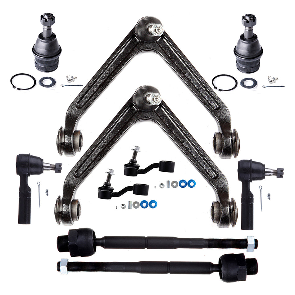 For 2007-2009 Chrysler Aspen 10Pcs Front Rear Sway Bars Control Arms Tie Rods