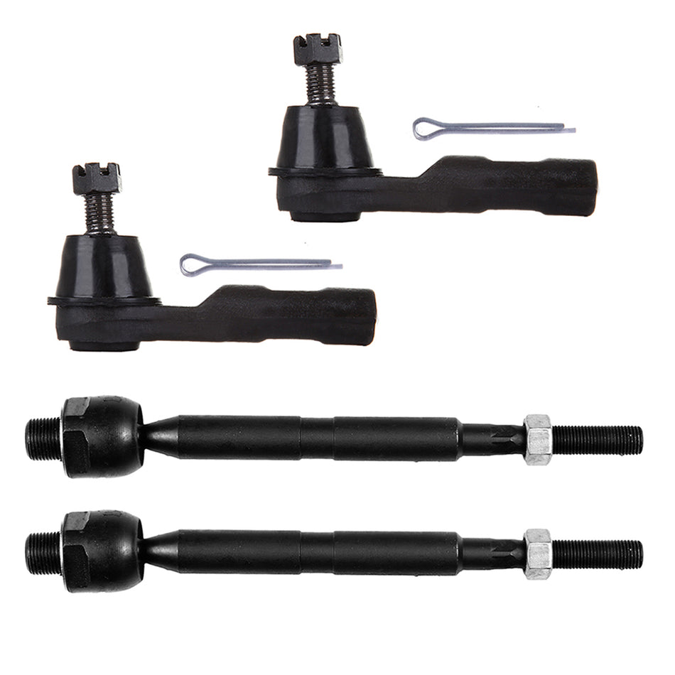 Front Steering 4x Inner and Outer Tie Rod Links For 2007-2011 Honda CR-V