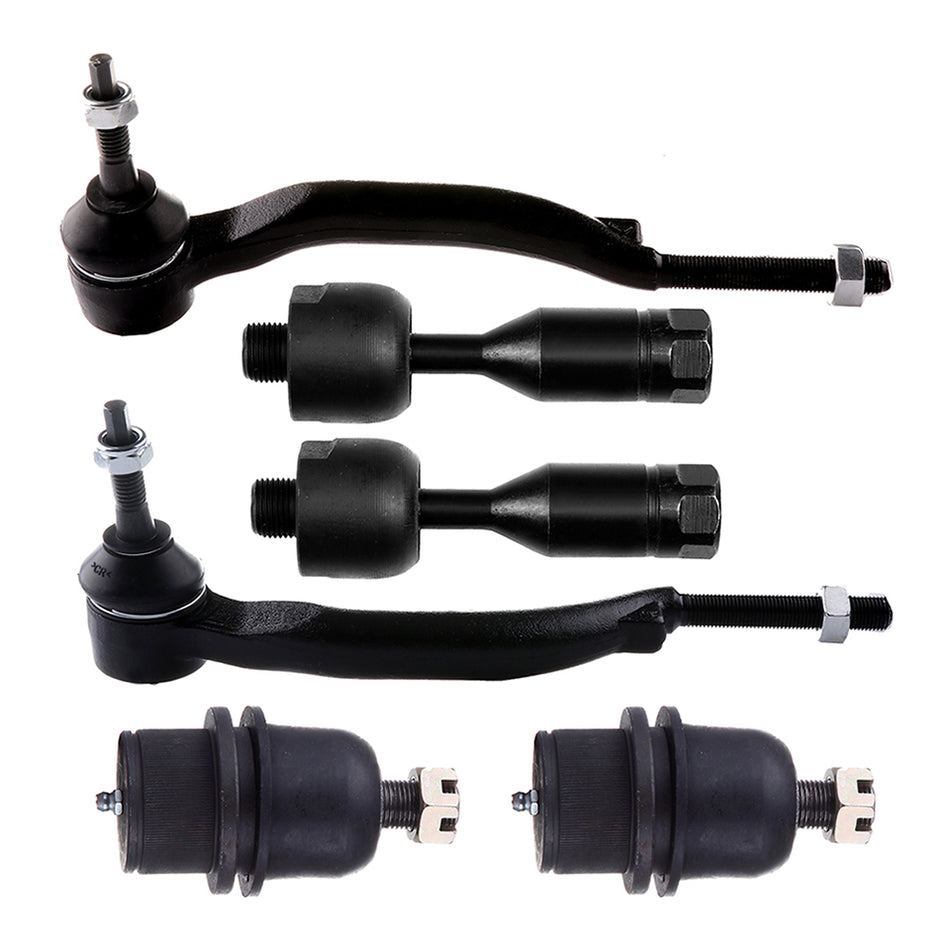 Tie Rod Ball Joints Kit For 2002 GMC Envoy Chevrolet Trailblazer Inner & Outer 6Pcs