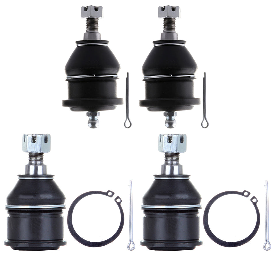 4pcs Front Upper & Lower Ball Joints Suspension For 1998-2001 2002 Honda Accord