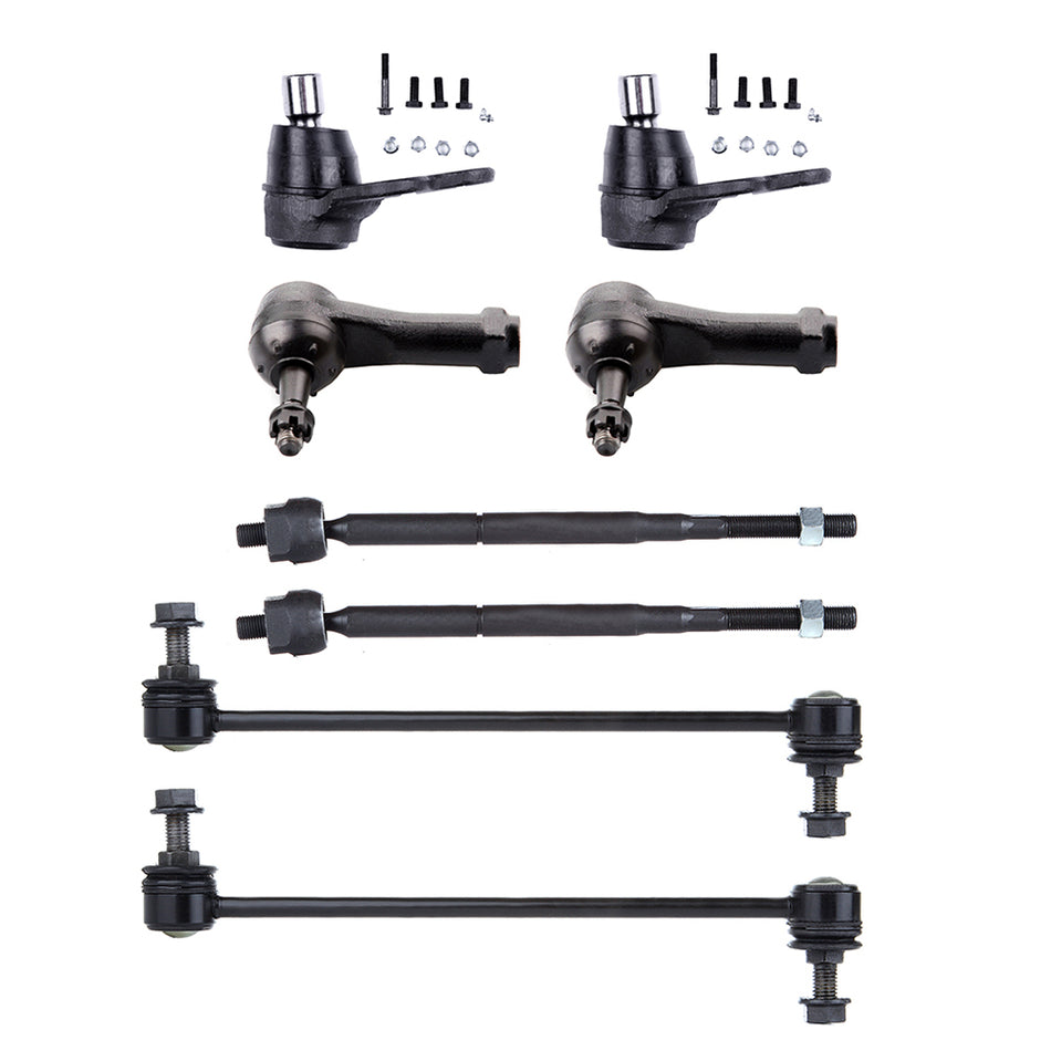 Front Lower Ball Joints Steering Sway Bar Tie Rod End For 2007-2010 Pontiac G5