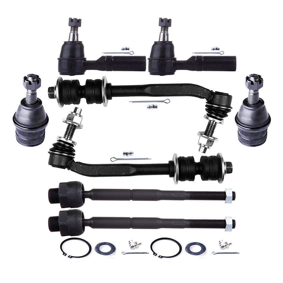 8pcs Front Ball Joints Sway Bars Tie Rods Suspension Kit For Dodge Durango