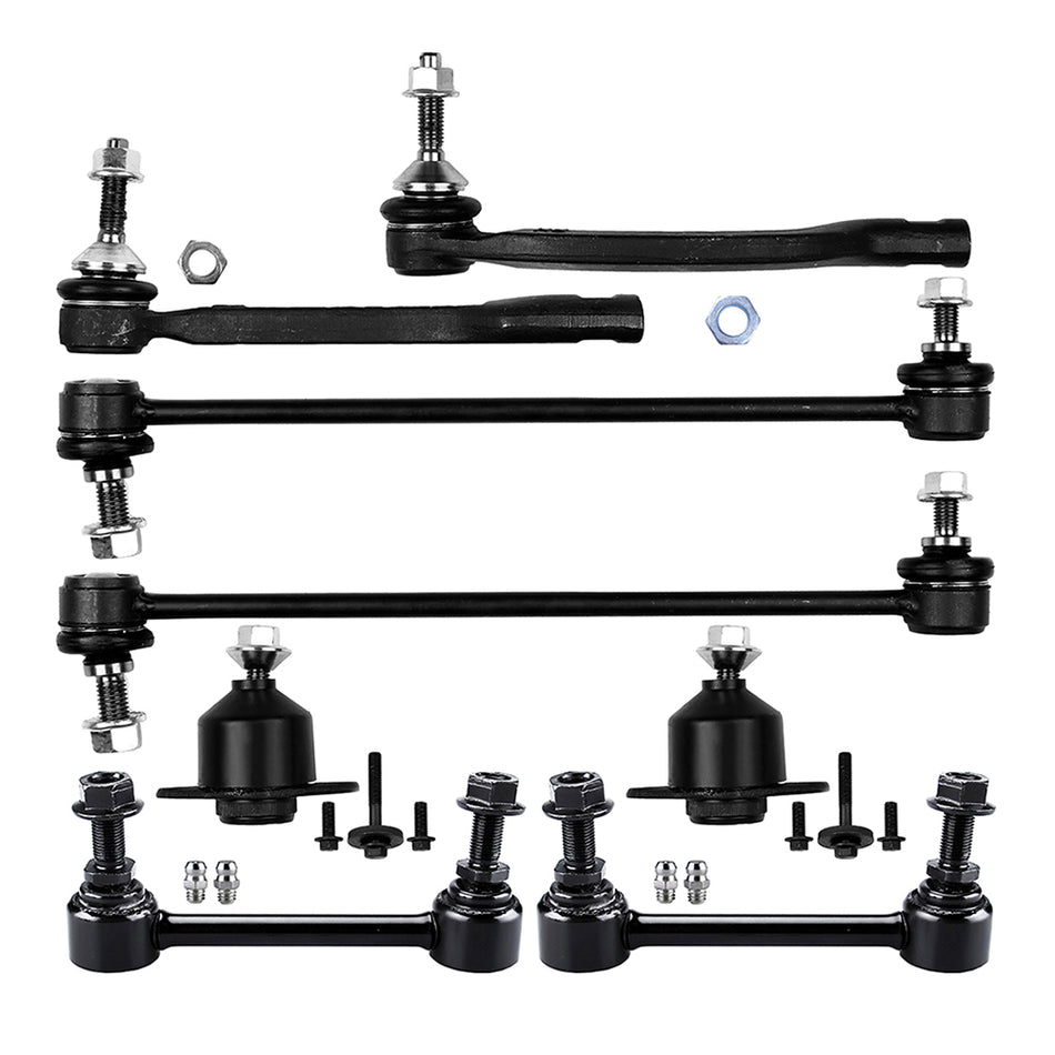 Front Lower Ball Joints Steering Sway Bar Tie Rod End For 2001 02-2009 Volvo S60