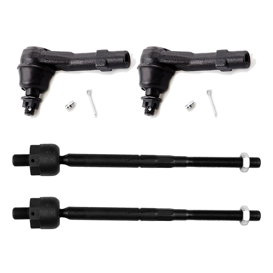 Front Inner & Outer Tie Rod Set For 06-10 Ford Explorer Mercury Mountaineer 4Pcs