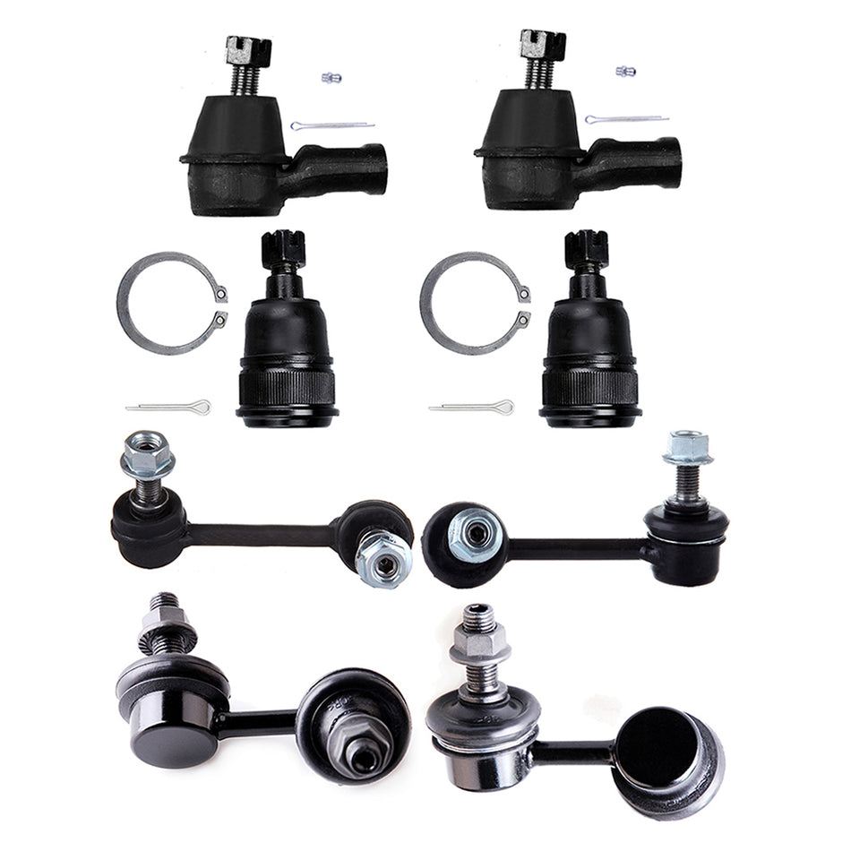 8pcs For 2003-07 08 09 10 11 Honda EX LX Front + Rear Sway Bar Links Ball Joints