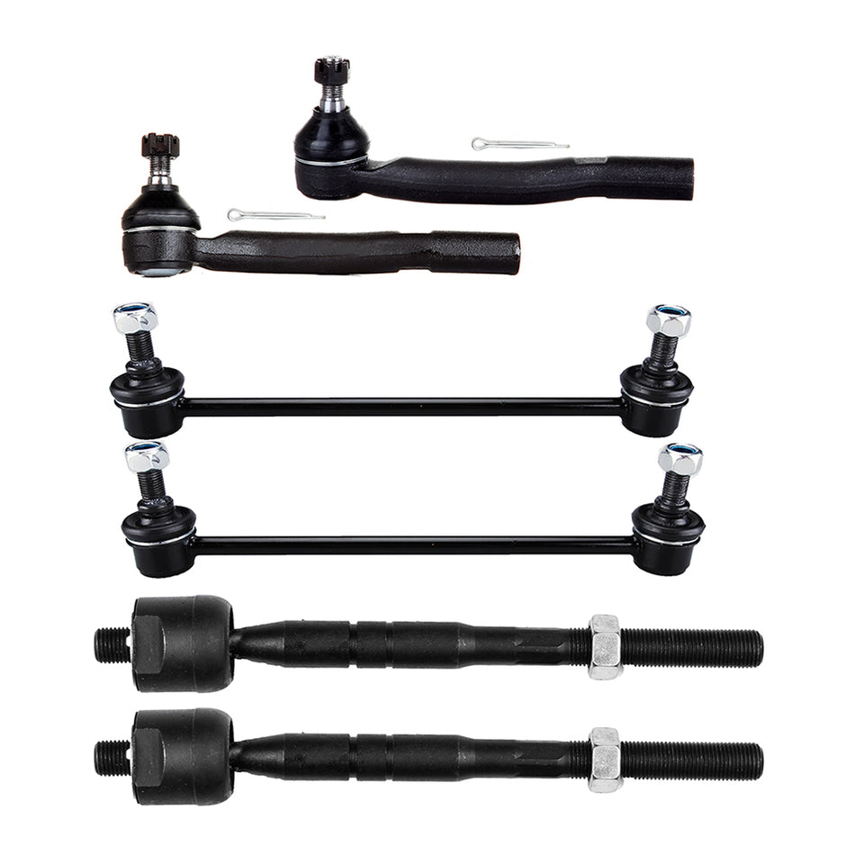 6x For 2007-09 2010 2011 Toyota Camry Front Inner Outer Tie Rods Sway Bar Links