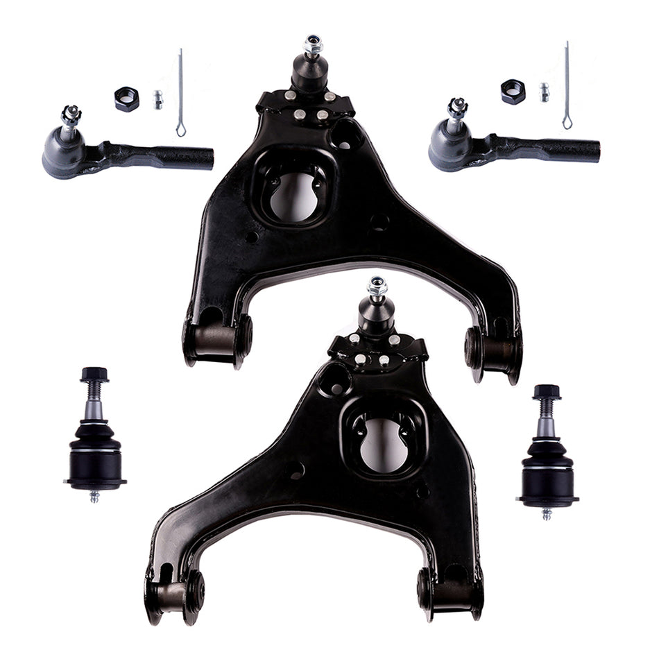 Front Control Arm Ball Joint Tie Rod End For 99-06 GMC Sierra 1500 Chevrolet Silverado 1500 6Pcs