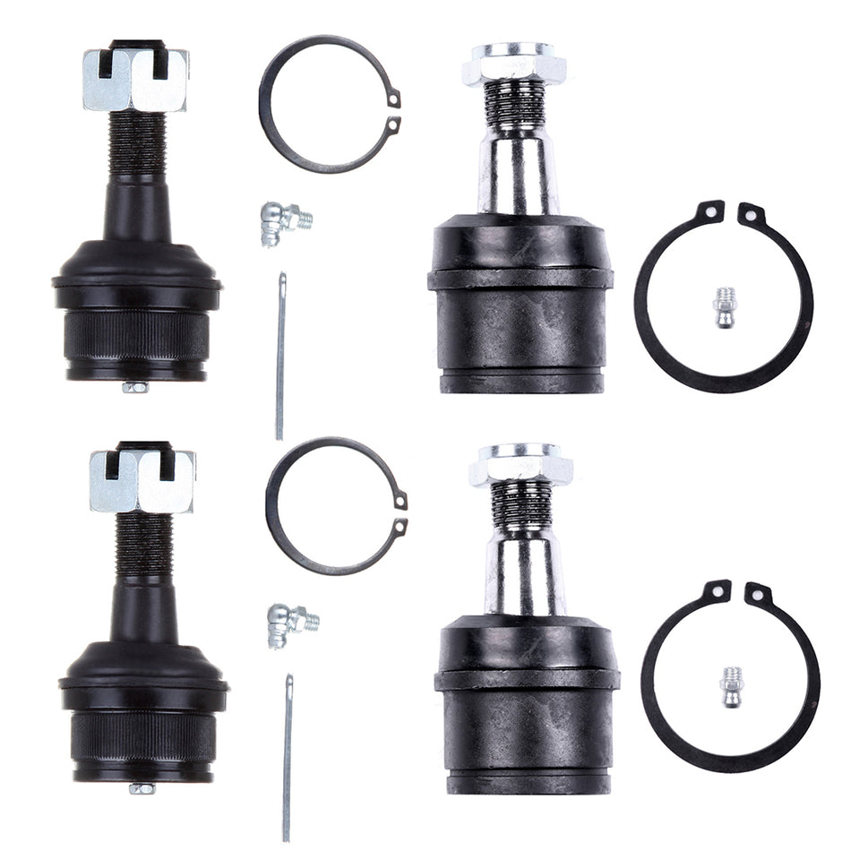 4pcs Front Upper & Lower Ball Joints Kit For 1980-1996 1997 Ford F-250 F-350 4WD