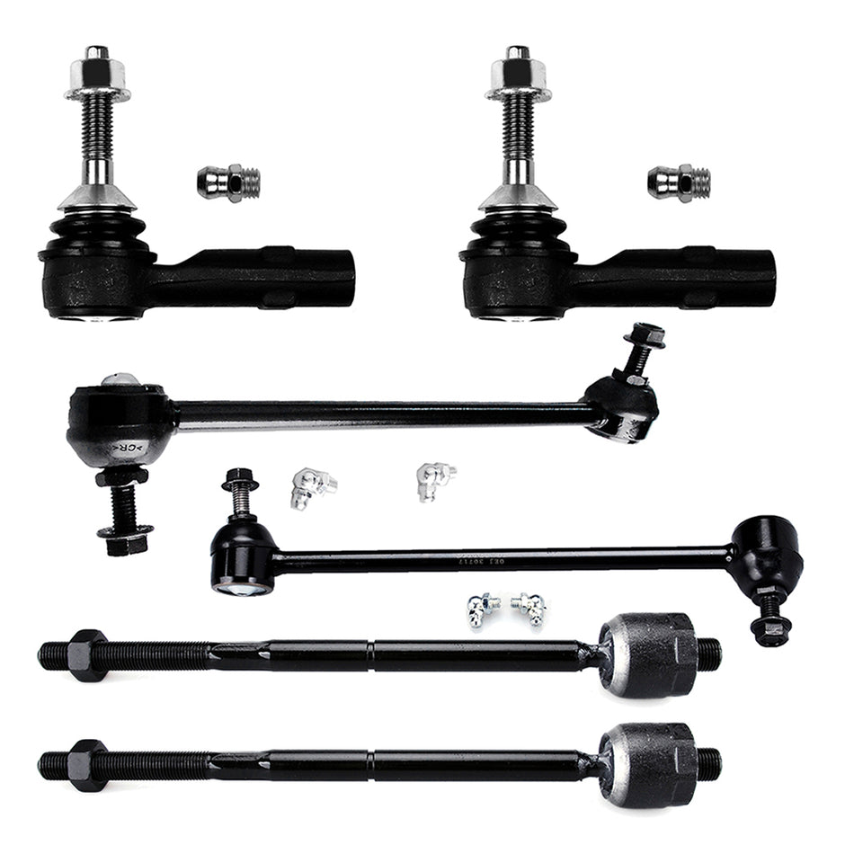 6pcs Front Inner Outer Tie Rods Sway Bars Suspension Fits 2009 Mercury Sable