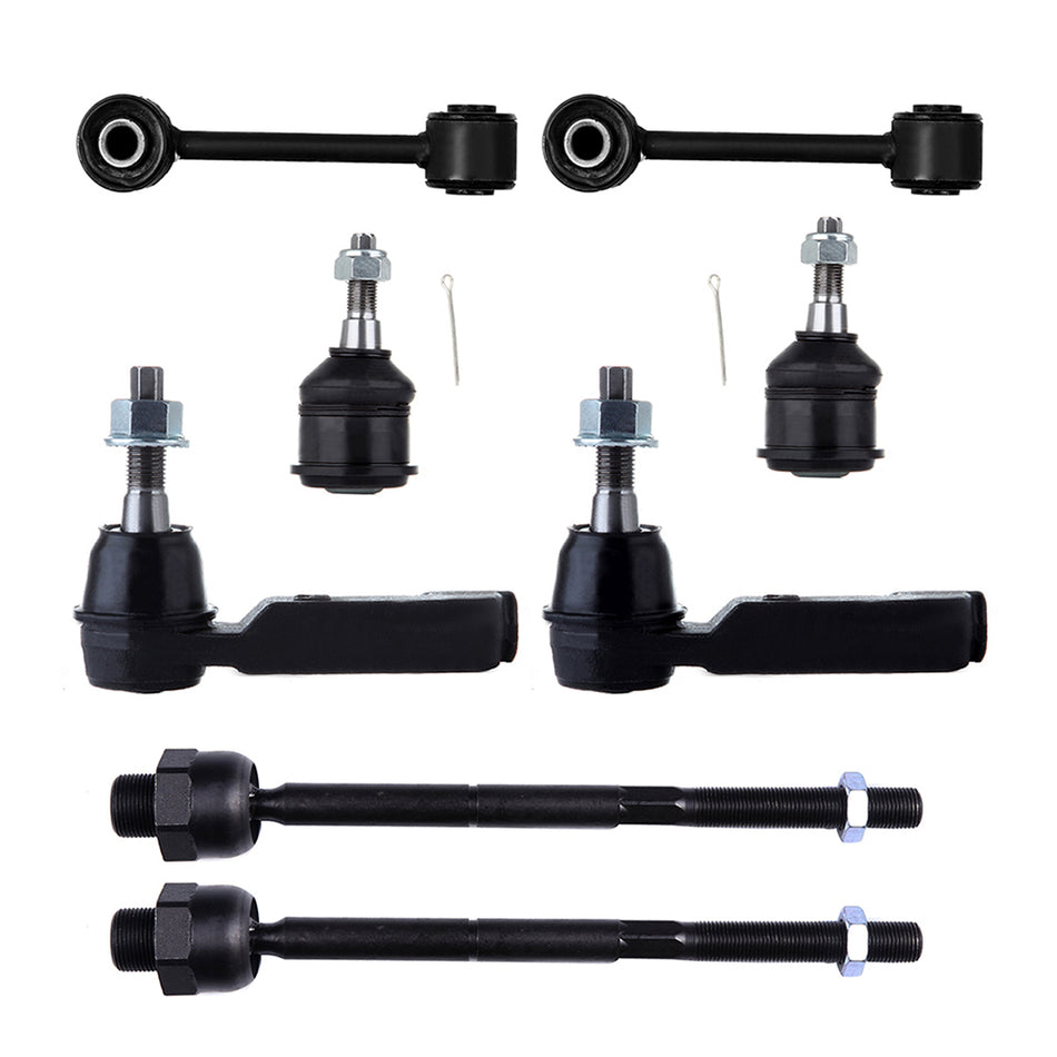 2002-2005 Jeep Liberty Front Ball Joints Tie Rods Sway Bars Suspension Kit
