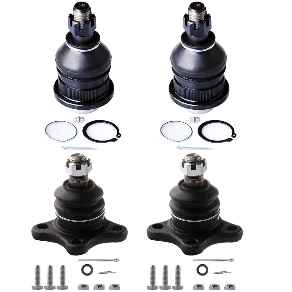 4pcs Front Upper Lower Ball Joints Suspension Kit For 1983-1985 Dodge RAM 50