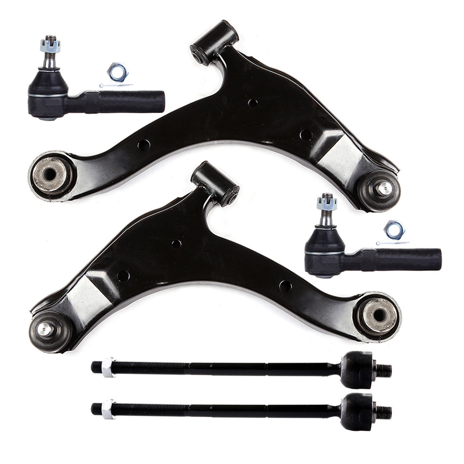 Front Control Arms Tie Rods Kits For 00-05 Dodge Neon 03-05 Sx 2.0 6Pcs