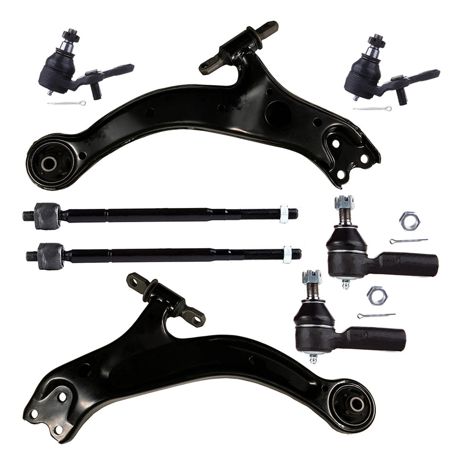 Control Arms Ball Joint Tie Rod Kit For 98-03 Toyota Sienna 98-04 Avalon 8Pcs