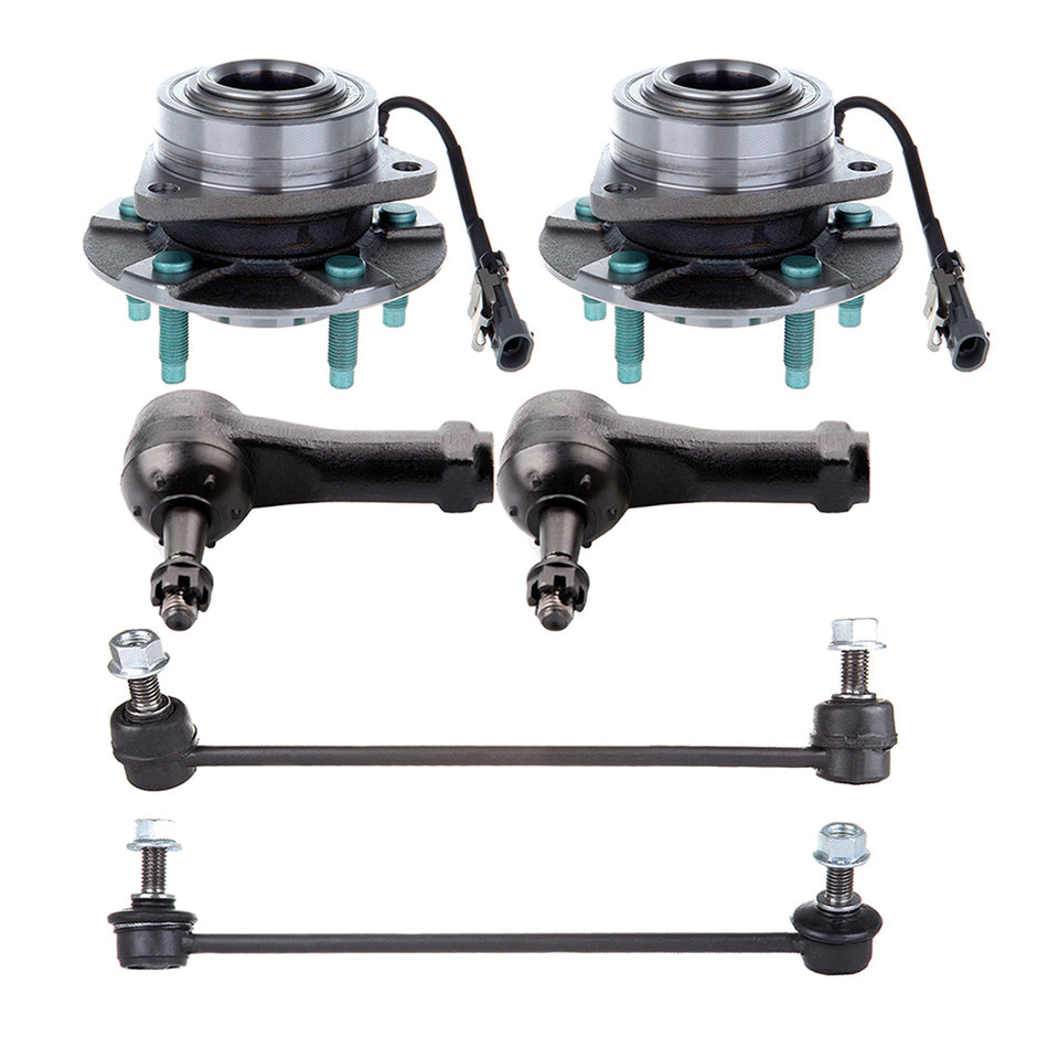 6pc Front Sway Bar Link Wheel Bearing ABS For Saturn Vue Chevy Equinox Torrent