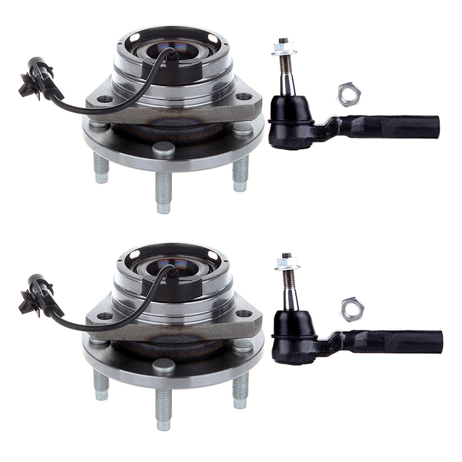 Wheel Bearing Tie Rod Ends Kit For 04-12 Chevrolet Malibu 06-10 Pontiac G6