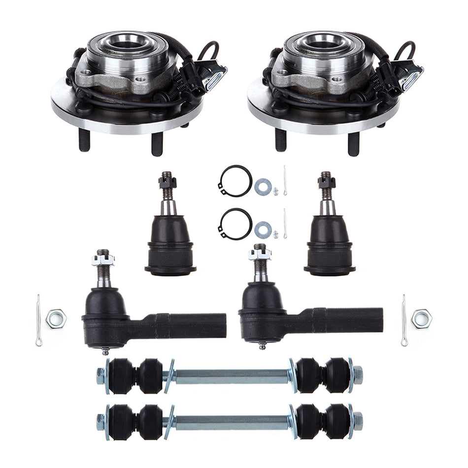 8PC Front Wheel Bearing Steering Fits 03-10 GMC Savana Chevy Express 2500 3500