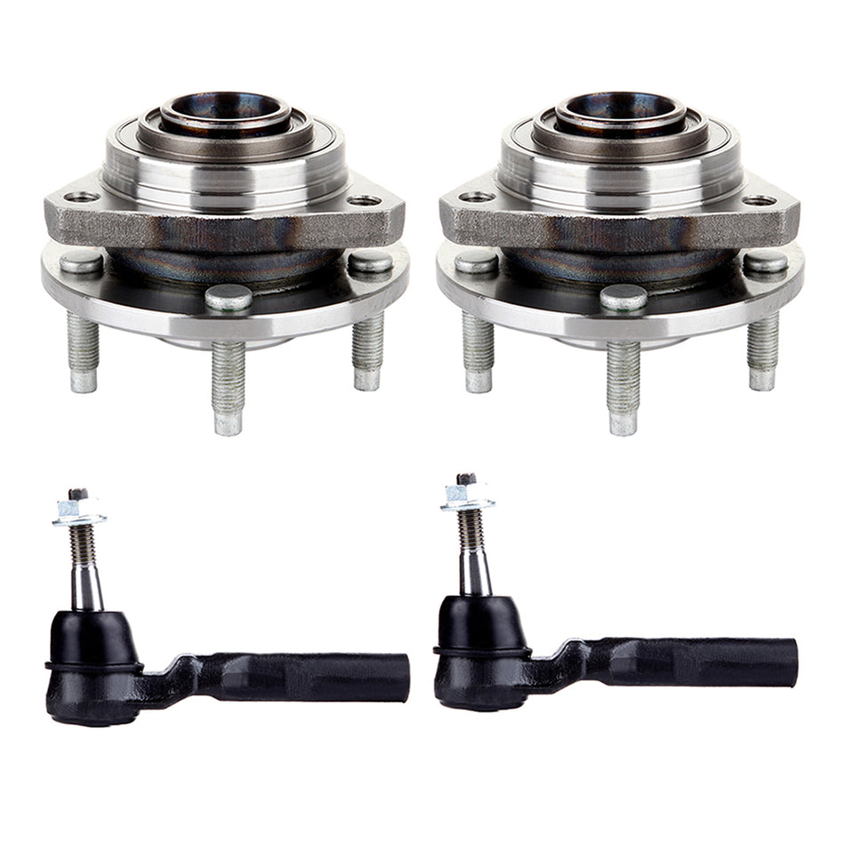 4PCS Front Wheel Bearing Outer Tie Rod Fits 2004-07 Chevy Malibu Pontiac G6 New