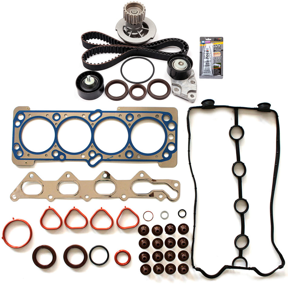 06-08 1.6L Chevy Aveo 07-08 Chevy Aveo5 Timing Belt Kit Water Pump Head Gasket Set (TBK335)