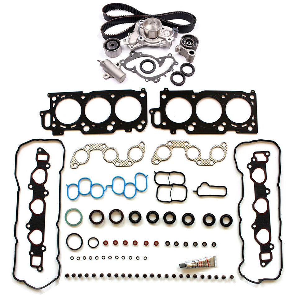 04-10 Toyota Highlander 04-06 Toyota Sienna 3.3L Timing Belt Kit Water Pump Head Gasket Set ( TBK257A )