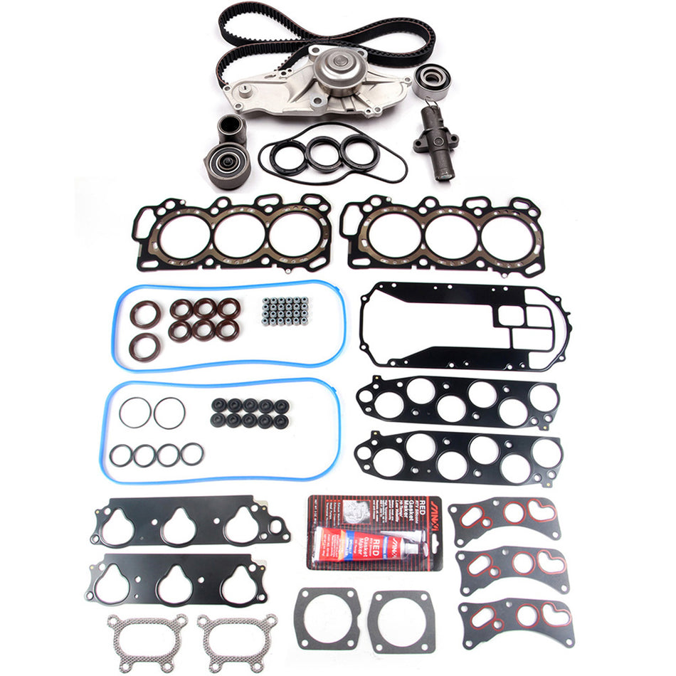 05-08 Honda Pilot 06-08 Honda Ridgeline 3.5L Timing Belt Kit Water Pump Head Gasket Set ( TBK329 )