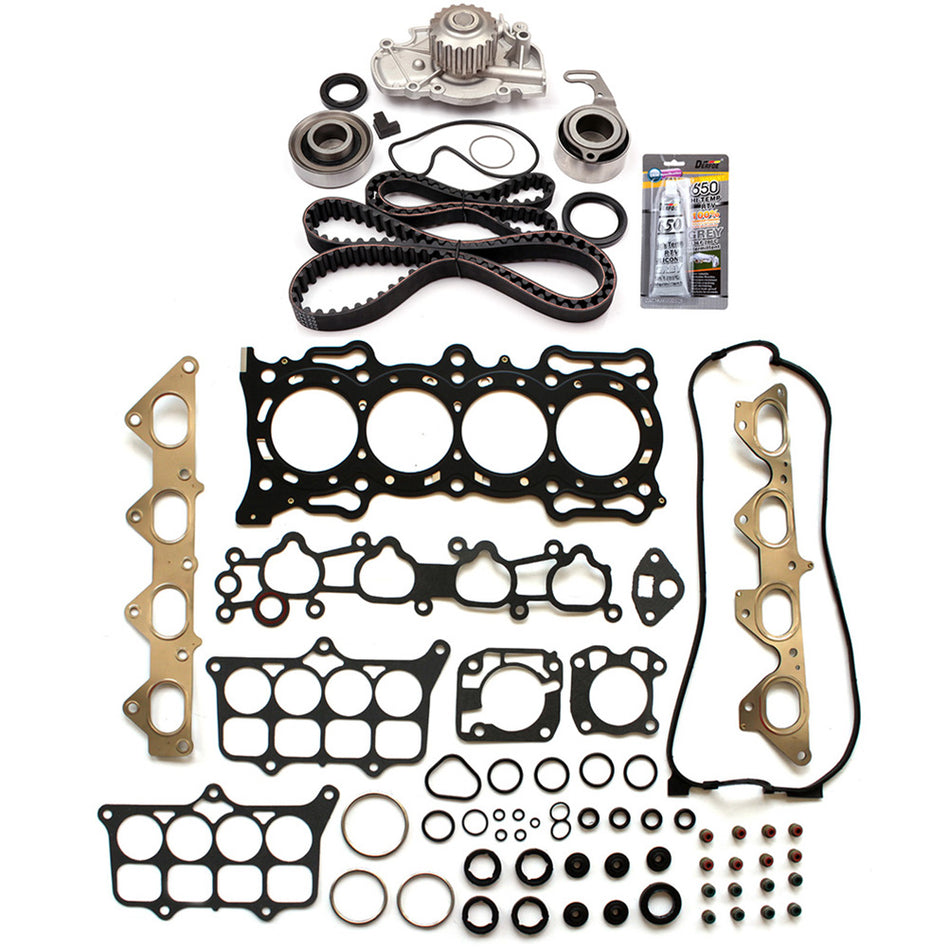 1990-1993 2.2 Honda Accord,1992-1995 Honda Prelude Timing Belt Kit Water Pump With Head Gasket Set ( TBK187 )