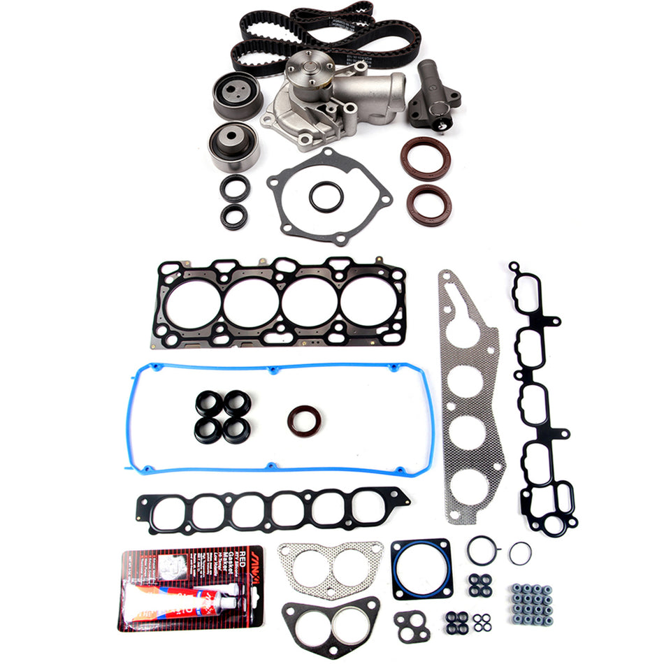 Timing Belt Water Pump For 2.4L 06-09 Mitsubishi Eclipse 04-06 Mitsubishi Lancer Head Gasket Set ( TCKWP332 )