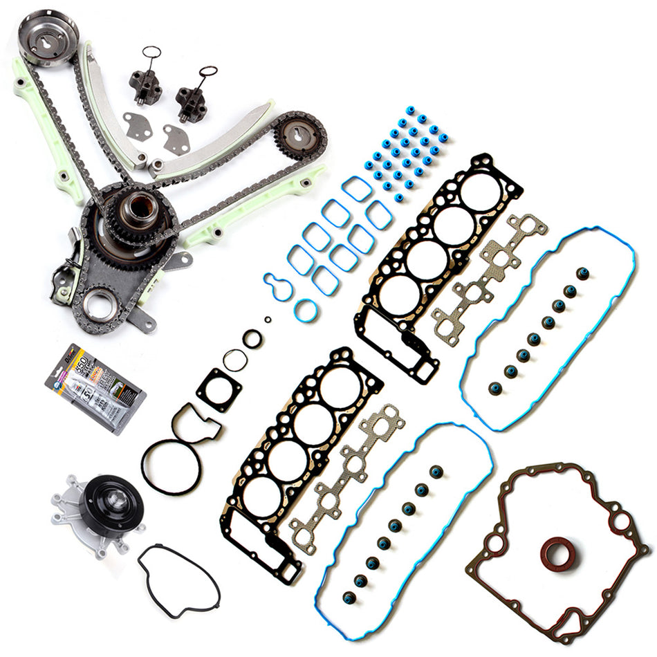 Timing Chain For 00-01 Dodge Dakota 99-03 Jeep Grand Cherokee 4.7L Water Pump Cover Gasket Kit ( TK5047NG )