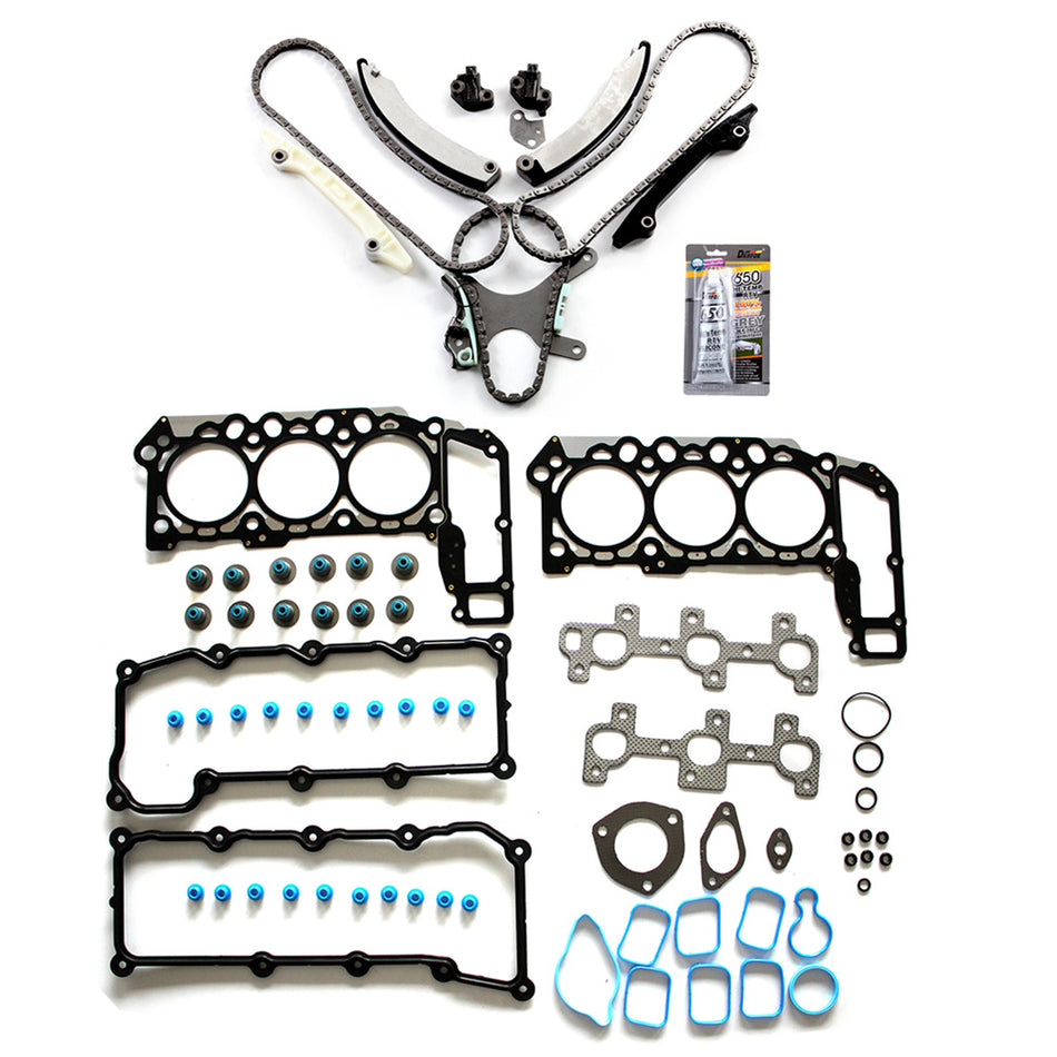 2004-2005 Dodge Dakota Dodge Durango Timing Chain Kit With Head Gasket Set 3.7L SOHC ( TKMI037NG )